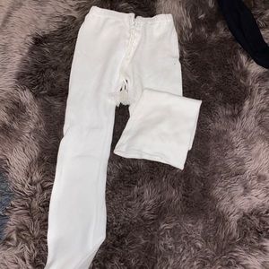 Knit white pants